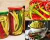 Rețetă fabuloasă de ardei iuți în oțet cu păstăi de fasole verde. Oferă o aromă desăvârșită mâncărurilor