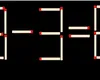 Test de inteligență cu chibrituri. Mută un singur băț din 9-3=6 pentru a obține încă două egalități corecte