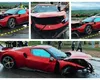 Accident cu Ferrari, bolidul a fost distrus iremediabil, daună totală FOTO şi VIDEO