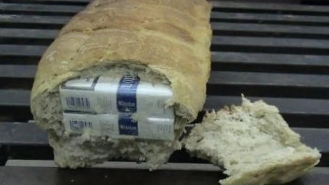 Ţigări de contrabandă ascunse în pâine şi detergent