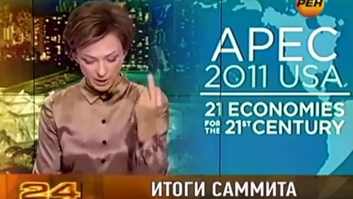 O prezentatoare din Rusia a arătat degetul mijlociu când a spus numele lui Obama VIDEO