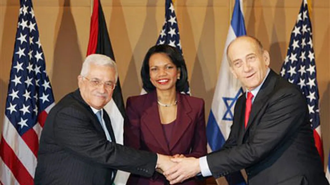 Planul secret al lui Ehud Olmert pentru statul palestinian, povestit de Condoleezza Rice
