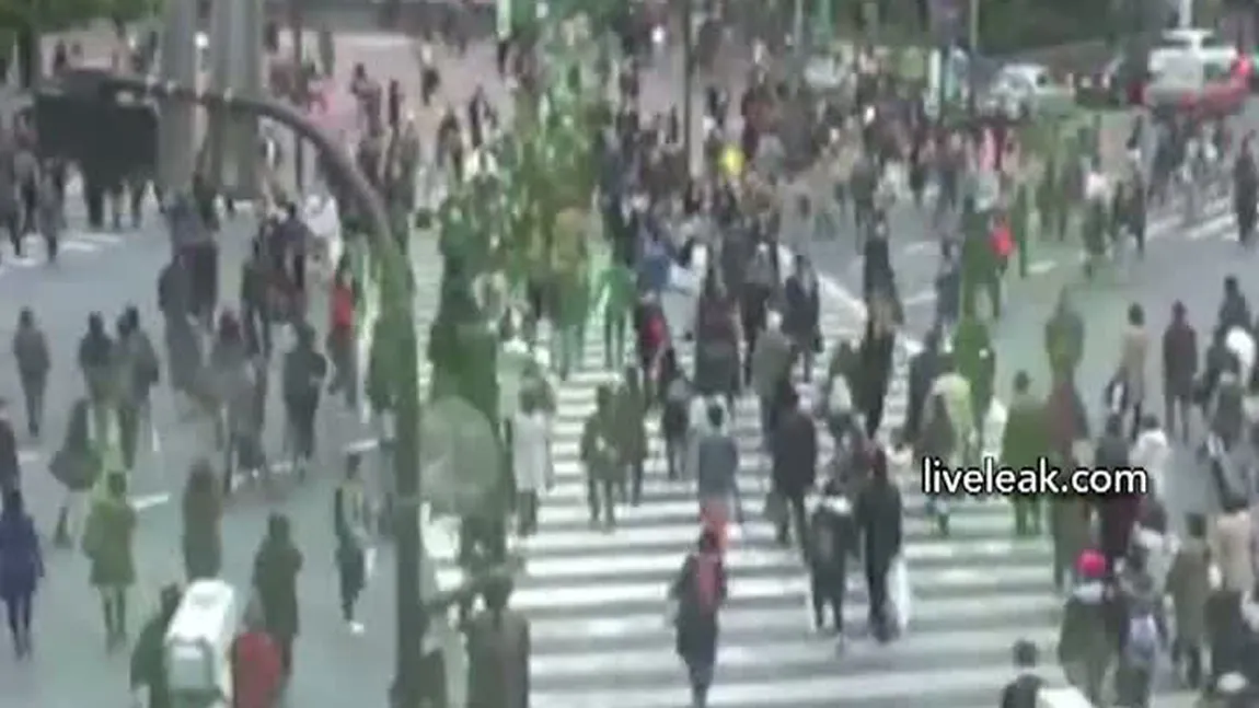 Cea mai aglomerată trecere de pietoni din lume VIDEO