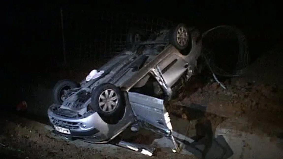 Tânăr în stare gravă în urma unui accident pe autostrada Arad-Timişoara VIDEO