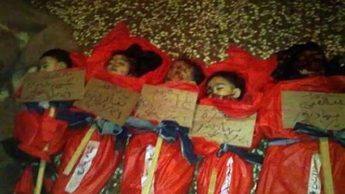 Păcatele de moarte ale regimului de la Damasc: Cadavre de copii ucişi, puse în pungi de plastic