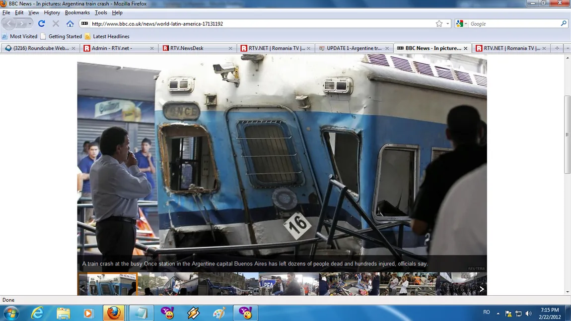 Accidentul feroviar din Argentina, în imagini GALERIE FOTO