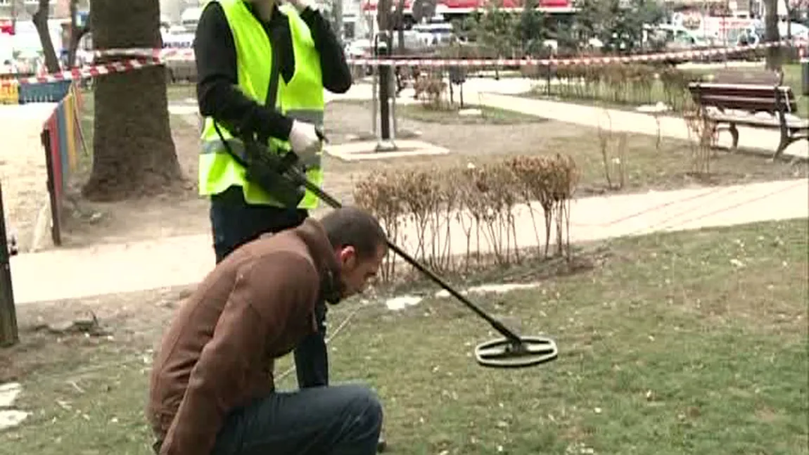 Un tub de cartuş a fost găsit în parcul de lângă coafor