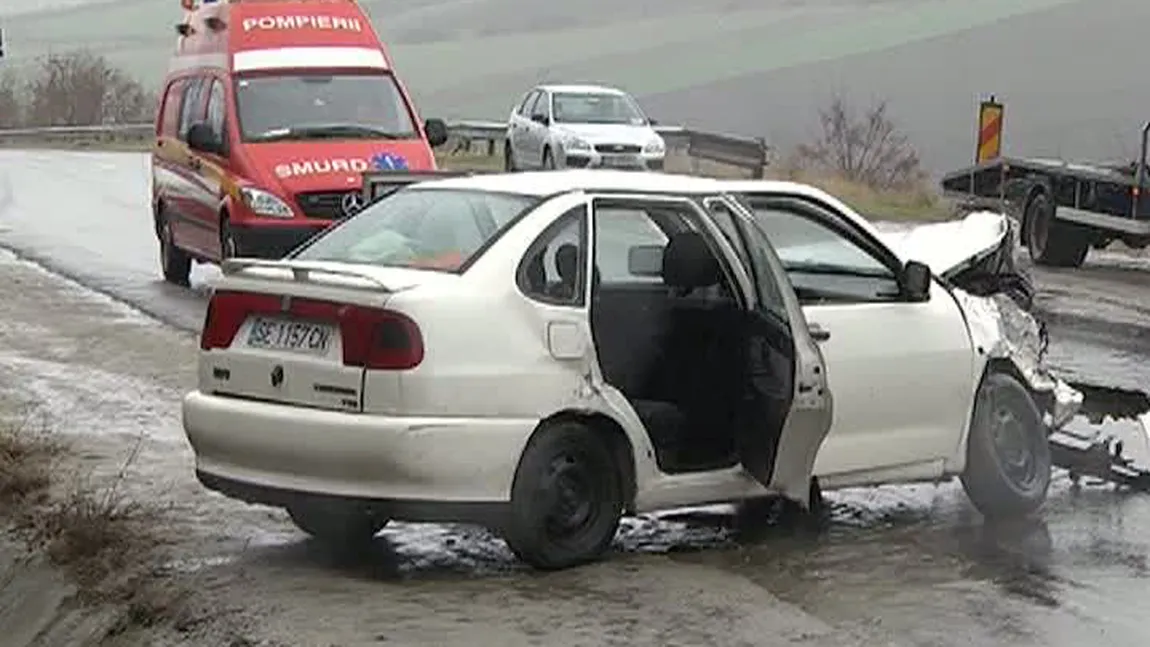 Accident rutier cu patru răniţi în Sibiu VIDEO