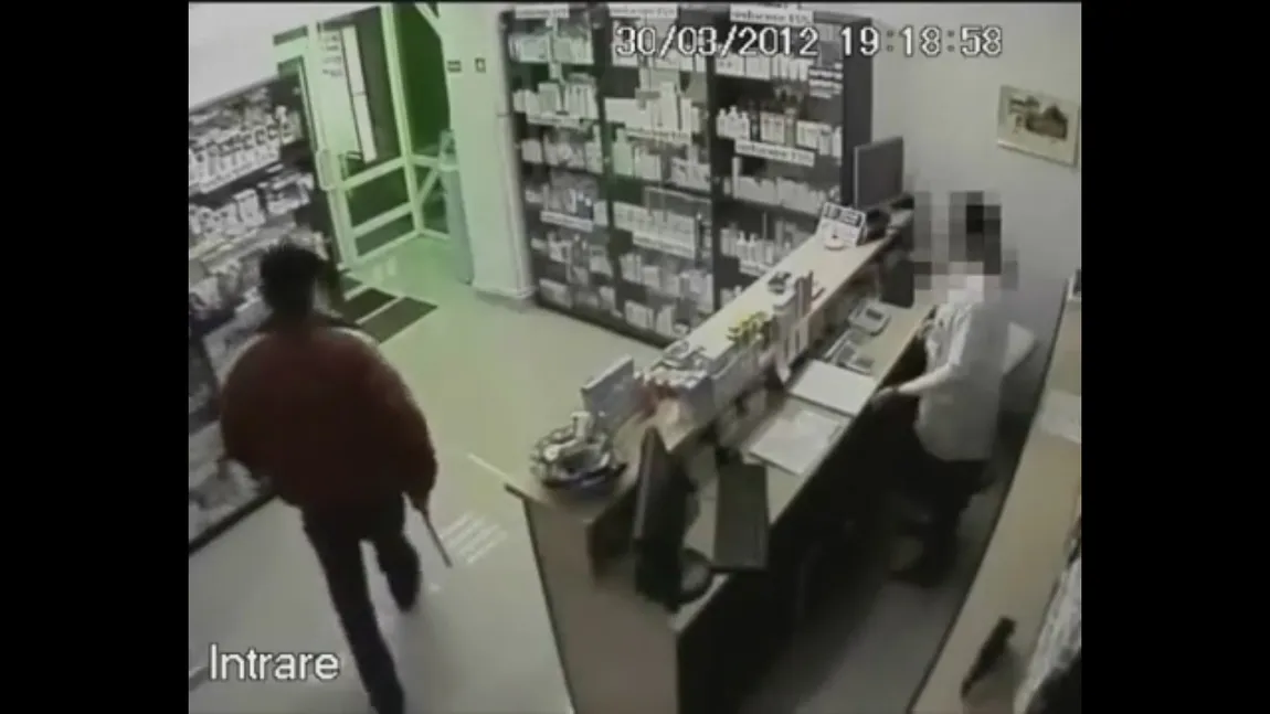 Jaf cu ranga la o farmacie din Iaşi VIDEO