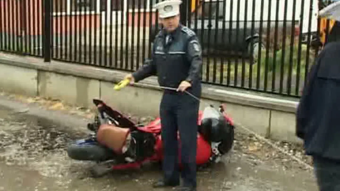 Un motociclist fără permis a provocat un accident grav la Bistriţa VIDEO