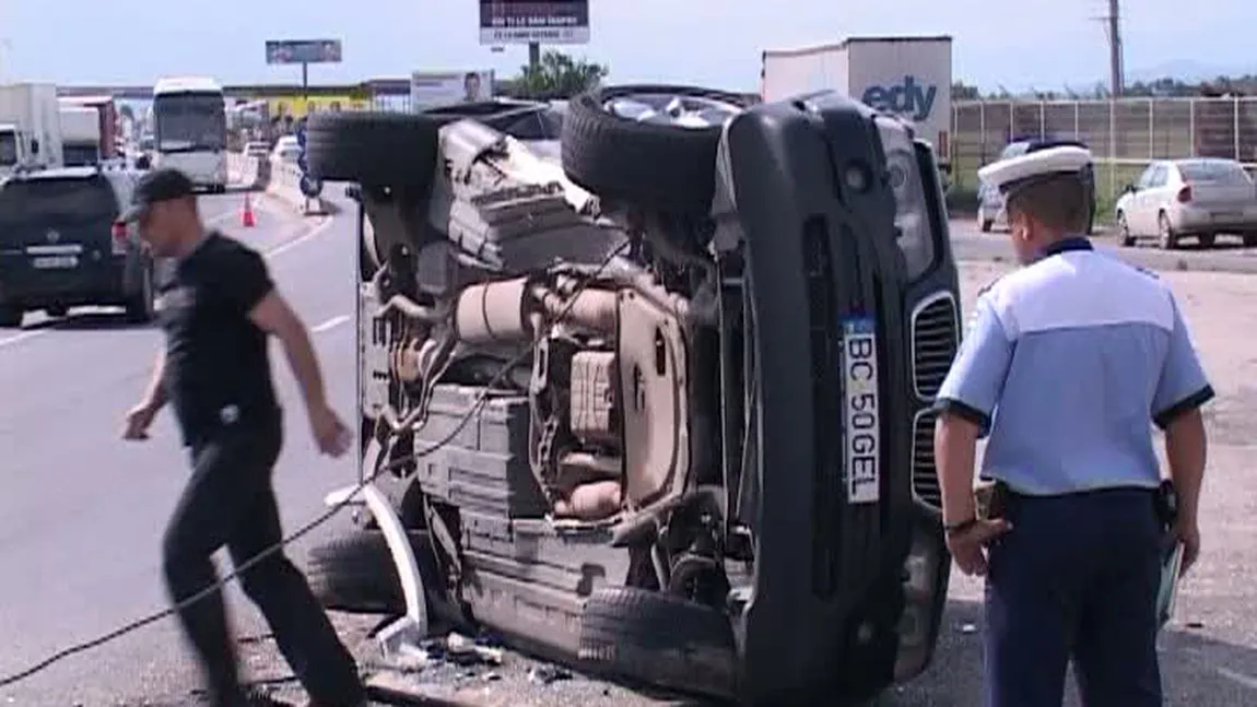 Accident cu opt răniţi pe DN 1 VIDEO