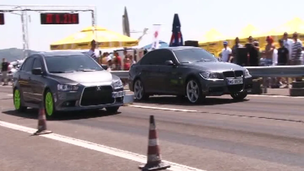 Curse de maşini pe Autostrada Transilvania VIDEO