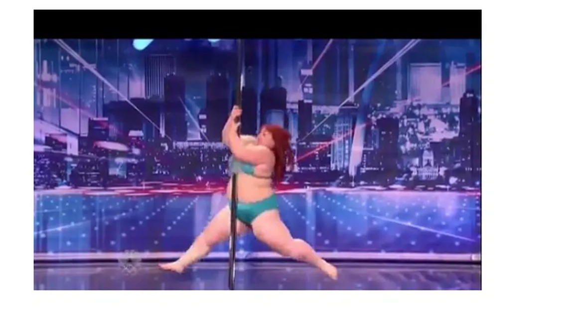 O roşcată de 150 de kg a înnebunit SUA cu dansul la bară VIDEO
