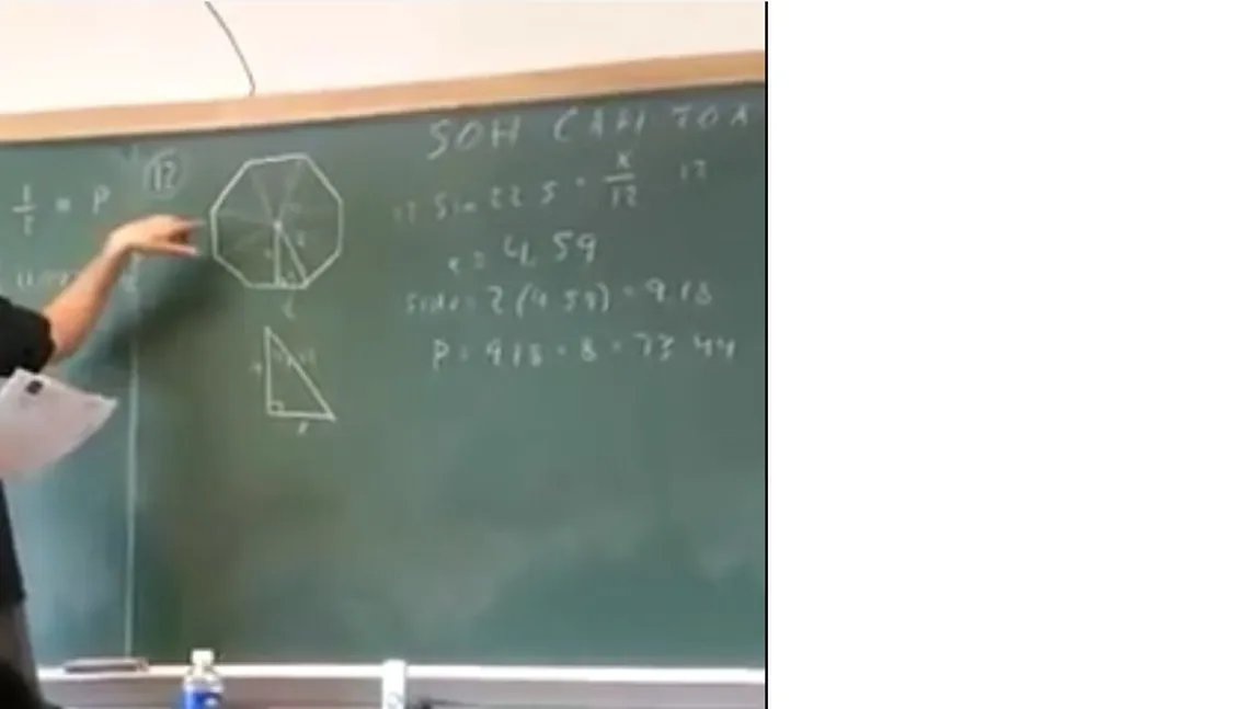 Un profesor predă geometria pe muzică. Ascultă-l cum cântă la tablă VIDEO