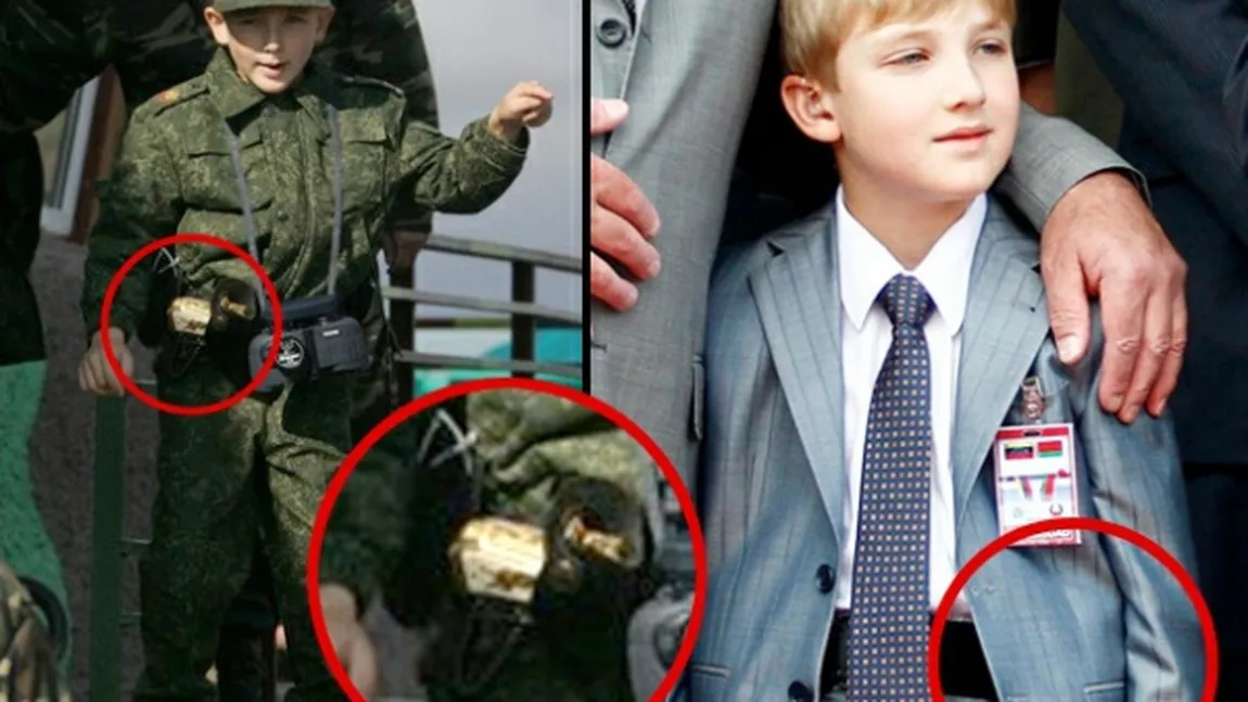 Înarmat la 7 ani: Fiul preşedintelui belarus poartă cu el un pistol de aur