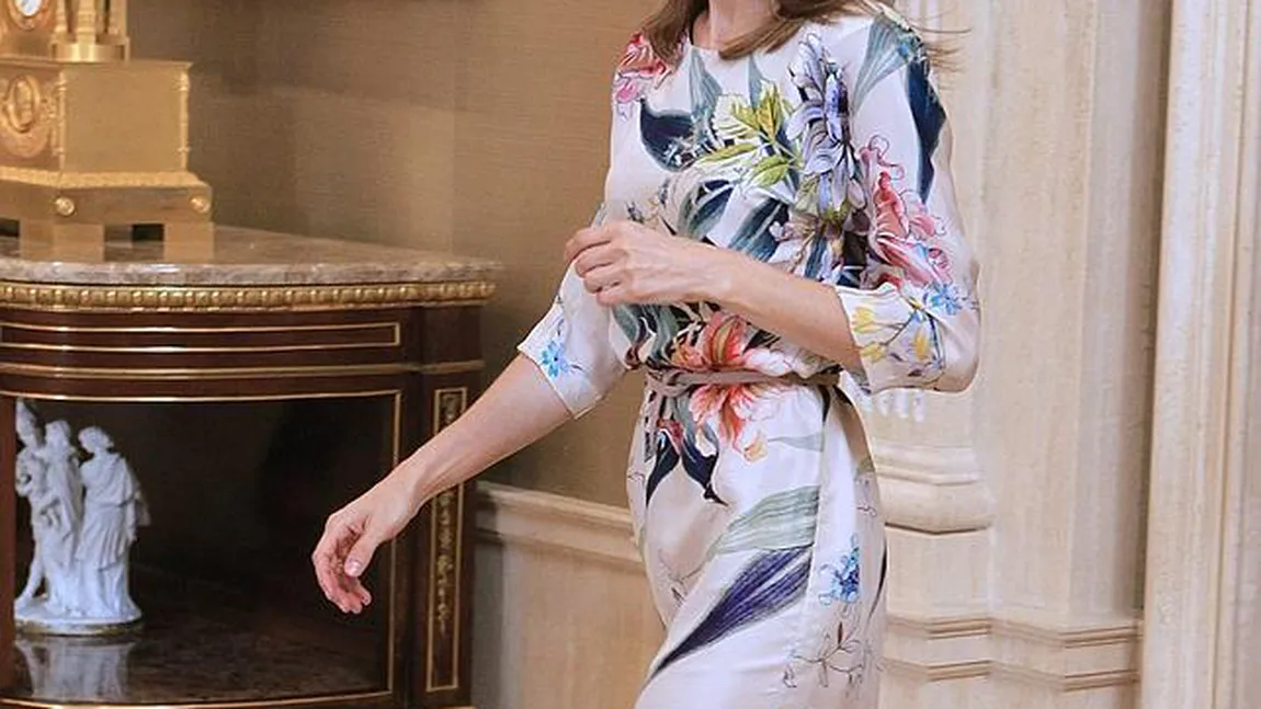 Letizia, soţia prinţului Felipe al Spaniei, în rochie 