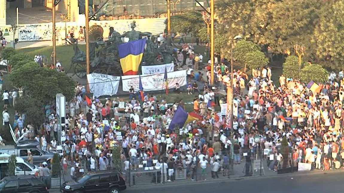 Manifestaţii anti şi pro-Băsescu, în Capitală VIDEO