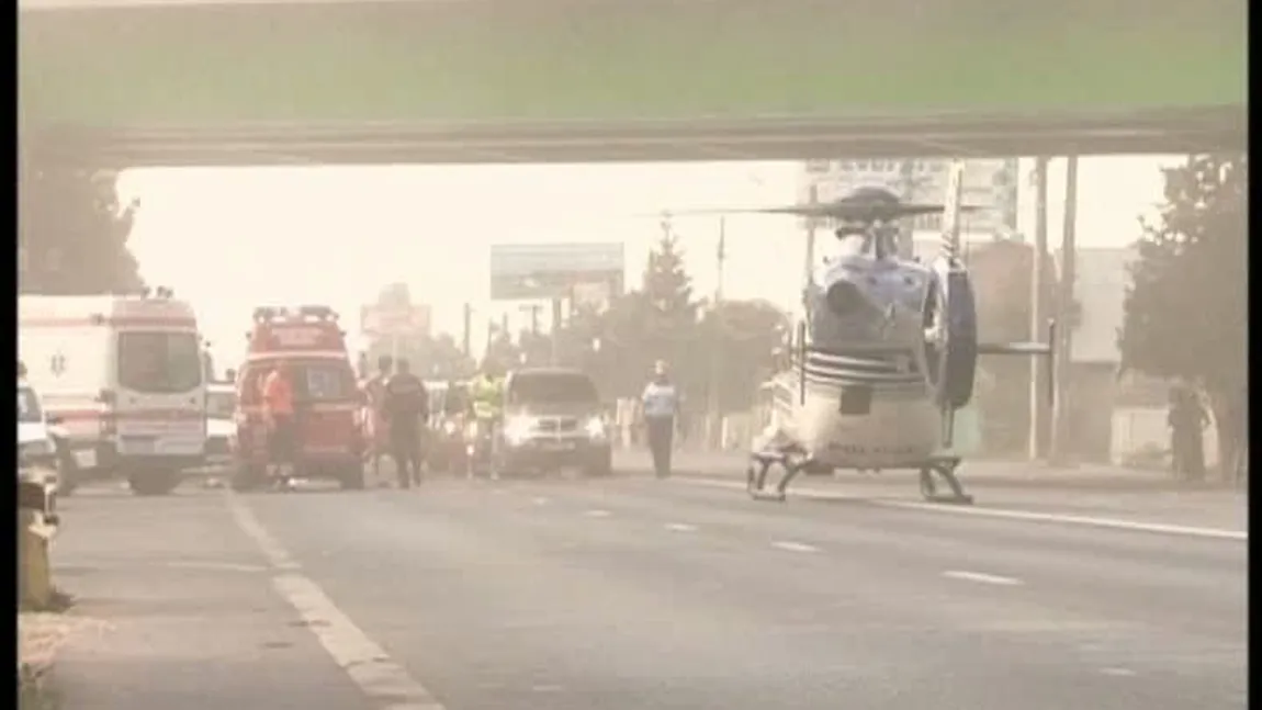 Accident pe Autostrada Soarelui, cu doi răniţi. Circulaţia a fost întreruptă mai bine de o oră