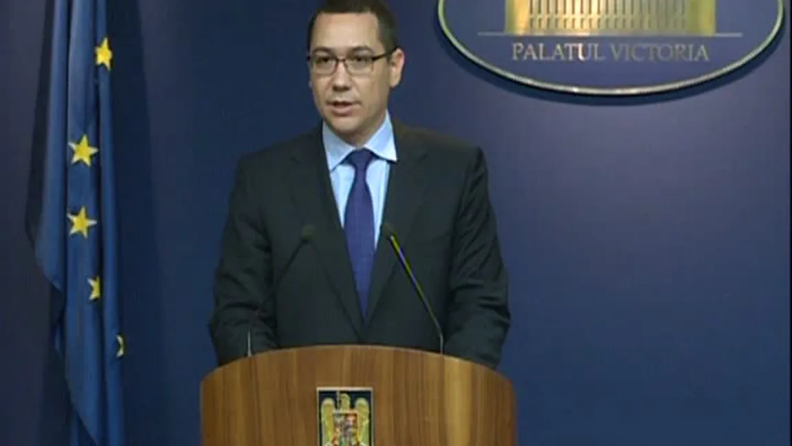 Ponta: Rectificarea este pe un buget nedrept şi criminal; MFP, deşi înjurat, menţine stabilitatea
