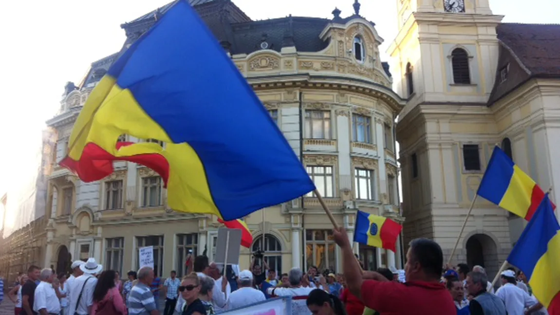 Protest împotriva invalidării referendumului în Sibiu
