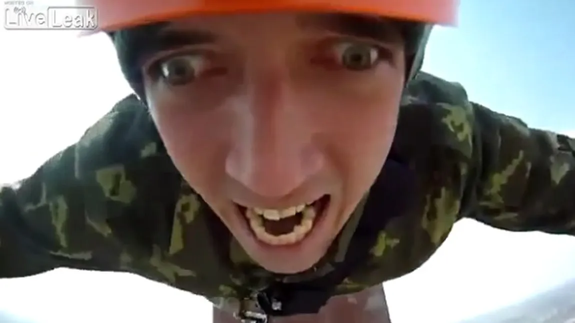 Desfigurat la bungee jumping. Uite cum s-a schimbat la faţă după ce a sărit în gol VIDEO