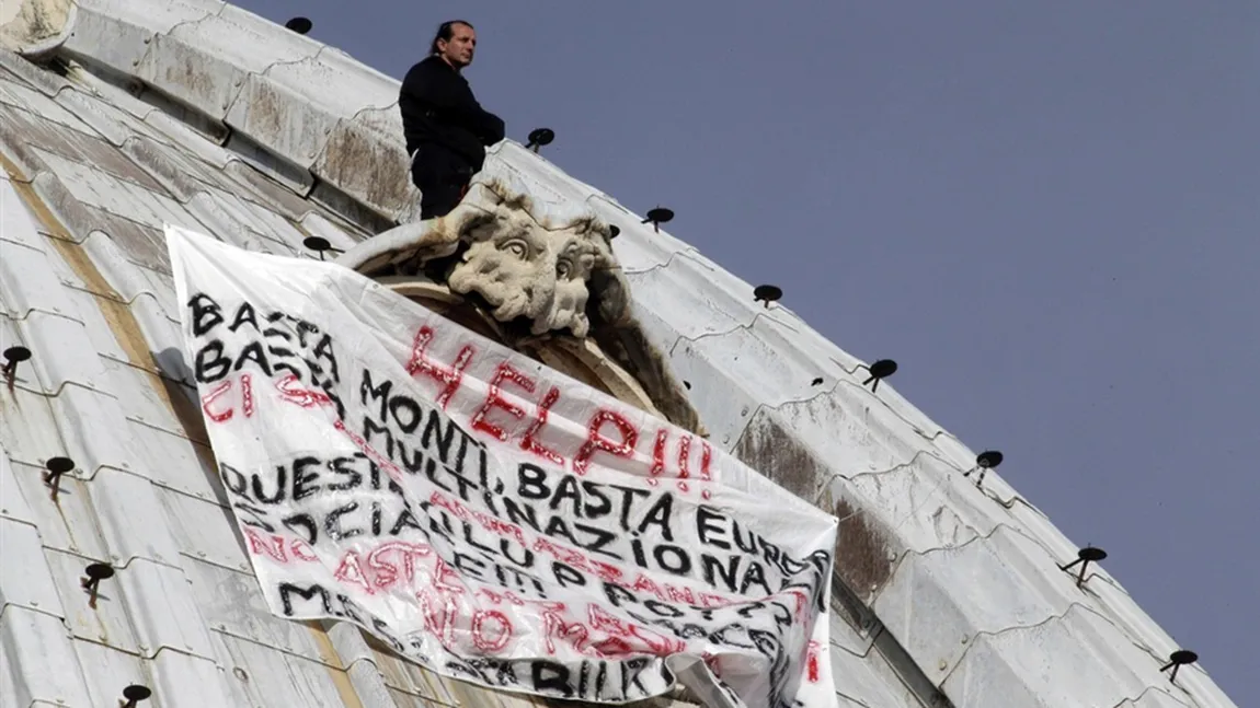 A protestat pe cupola Bazilicii Sf. Petru faţă de 