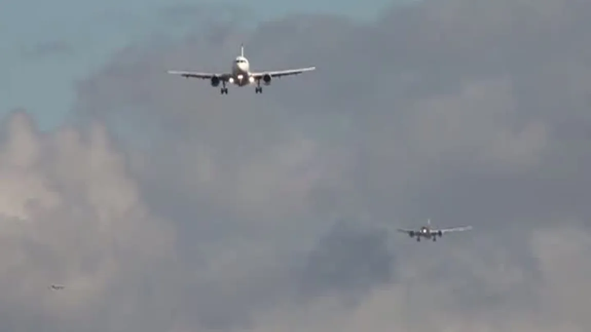 INCREDIBIL: Cum se clatină avioanele la aterizare, din cauza turbulenţelor de aer VIDEO