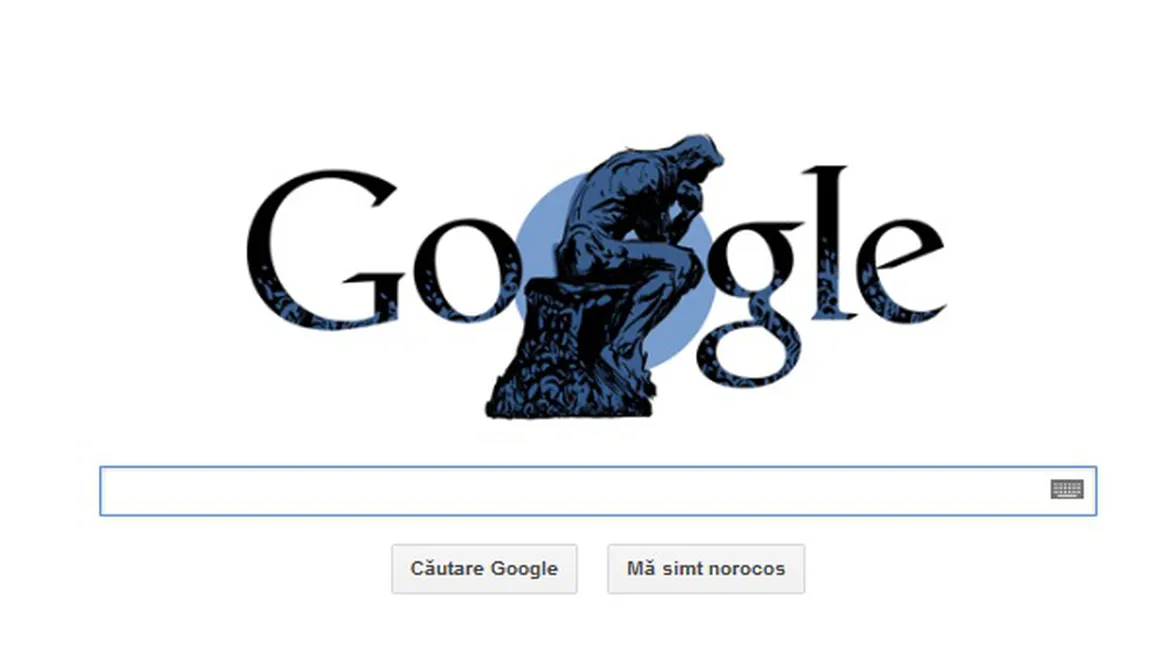 Auguste Rodin, sărbătorit de Google, luni, la 172 de ani de la naşterea sa