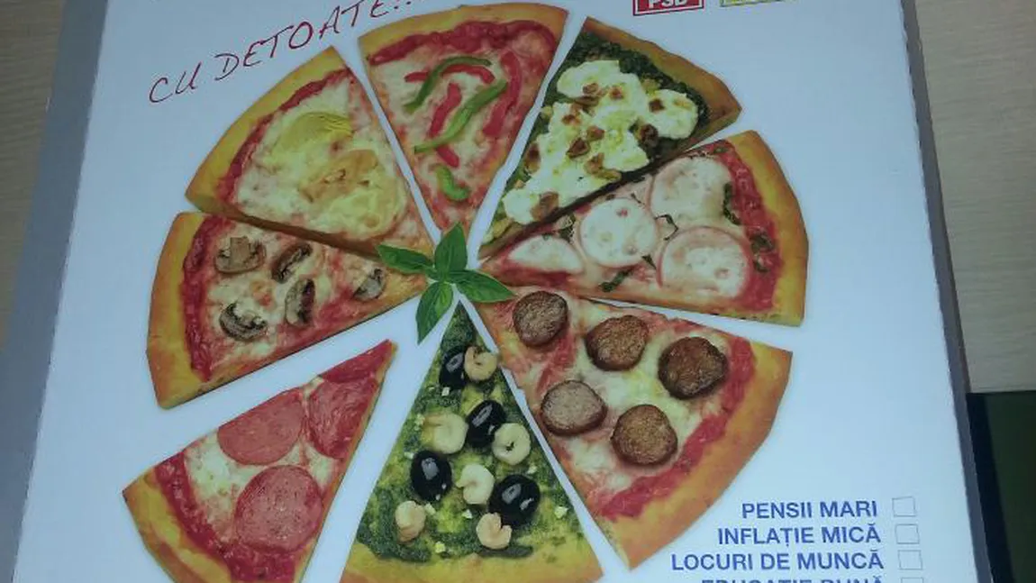 Ce se mai dă în campania electorală: Pizza USL, 