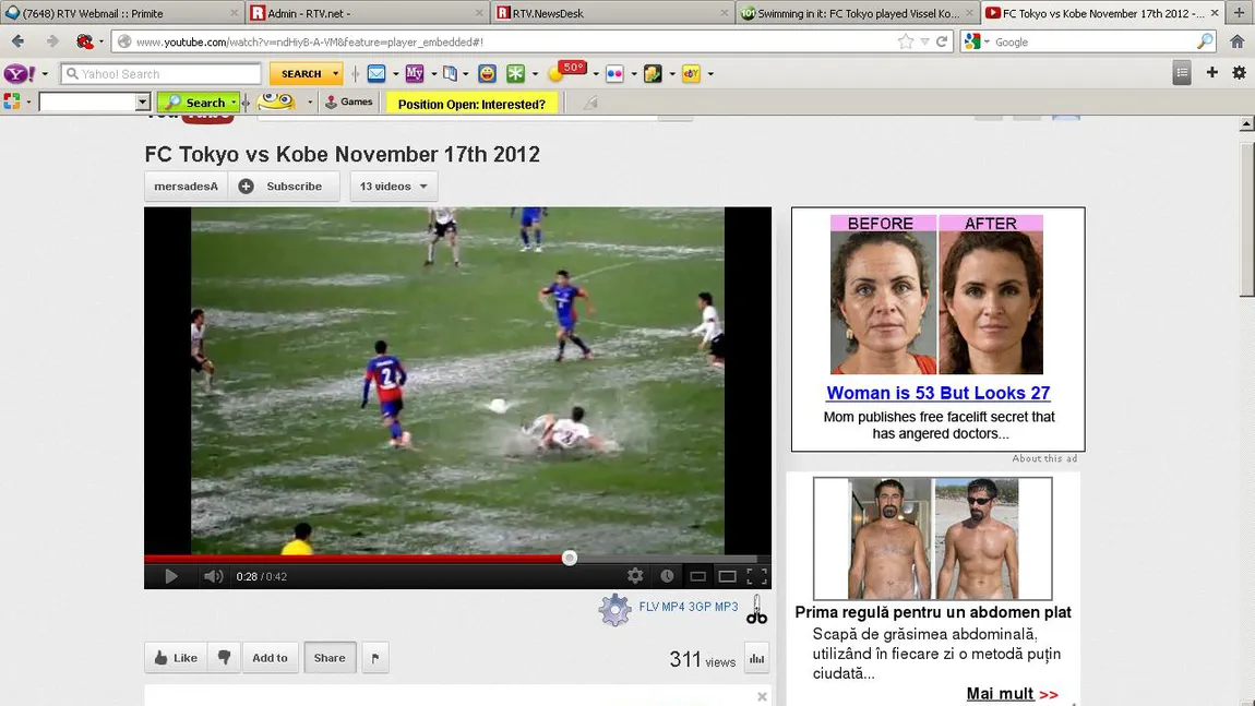 Cel mai sadic arbitru. I-a obligat pe fotbalişti să joace pe un teren inundat VIDEO