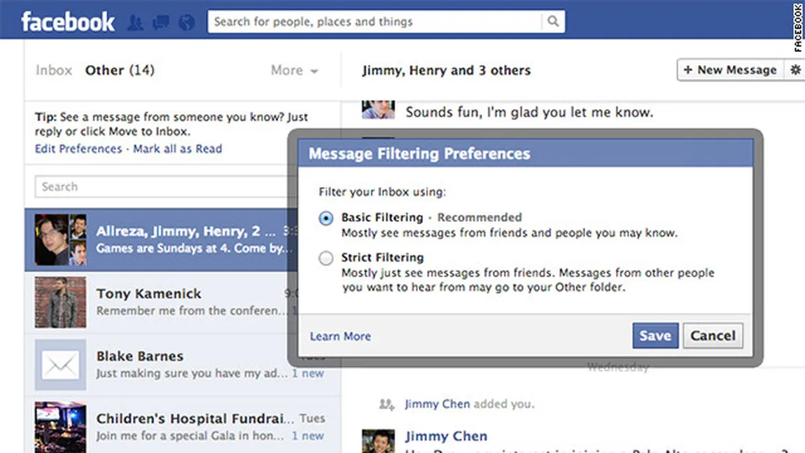 Facebook testează un serviciu de mesaje a căror trimitere costă 1 dolar