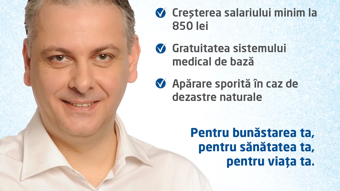 (P) Cristian Petrescu militează pentru salariul minim de 850 de lei şi cota unică redusă la 12%