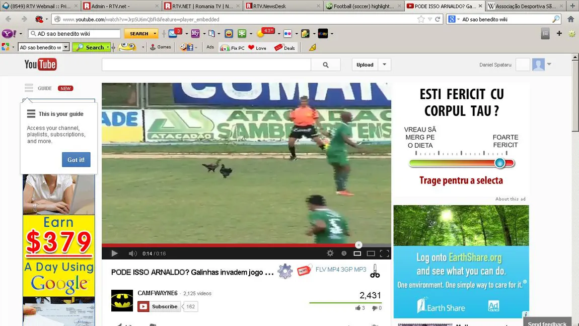 Fotbal cu găinile. Vizitatori neaşteptaţi la un meci din Brazilia VIDEO