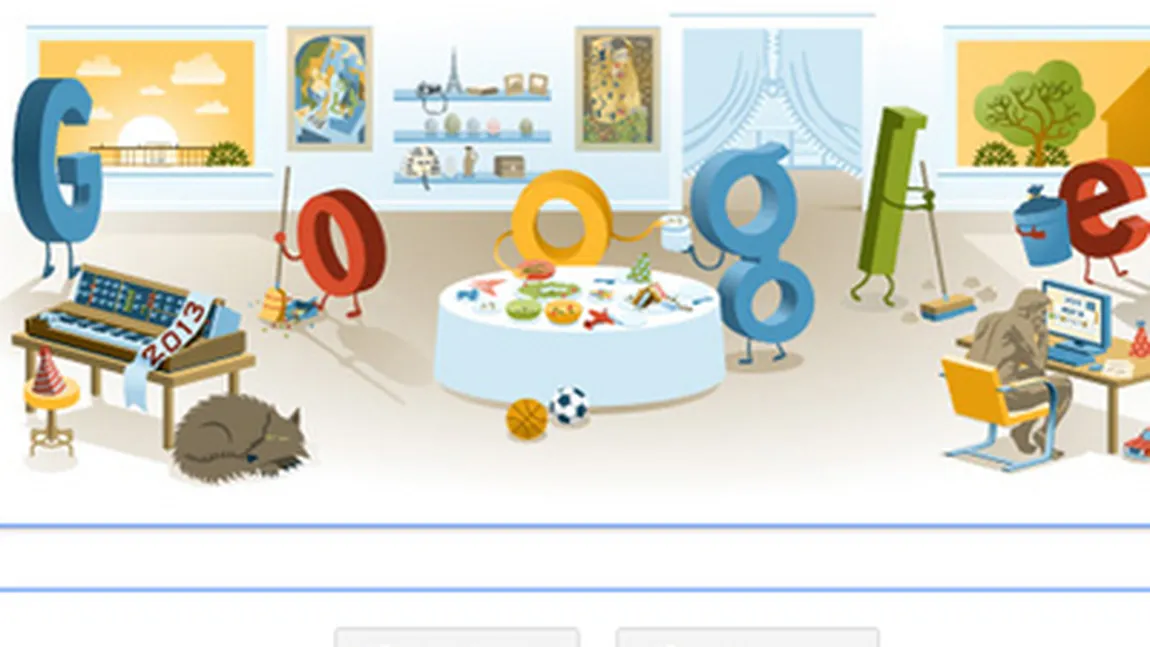 Noul logo Google - imaginea de după petrecerea de Revelion