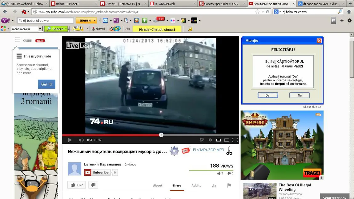 Cum să combaţi NESIMŢIREA. Un şofer rus îi dă unui coleg din trafic o lecţie de civilizaţie VIDEO