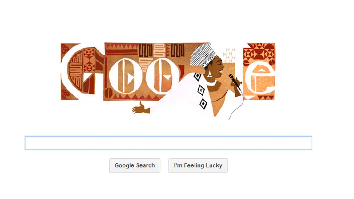 Google sărbătoreşte, luni, 81 de ani de la naşterea cântăreţei Miriam Makeba