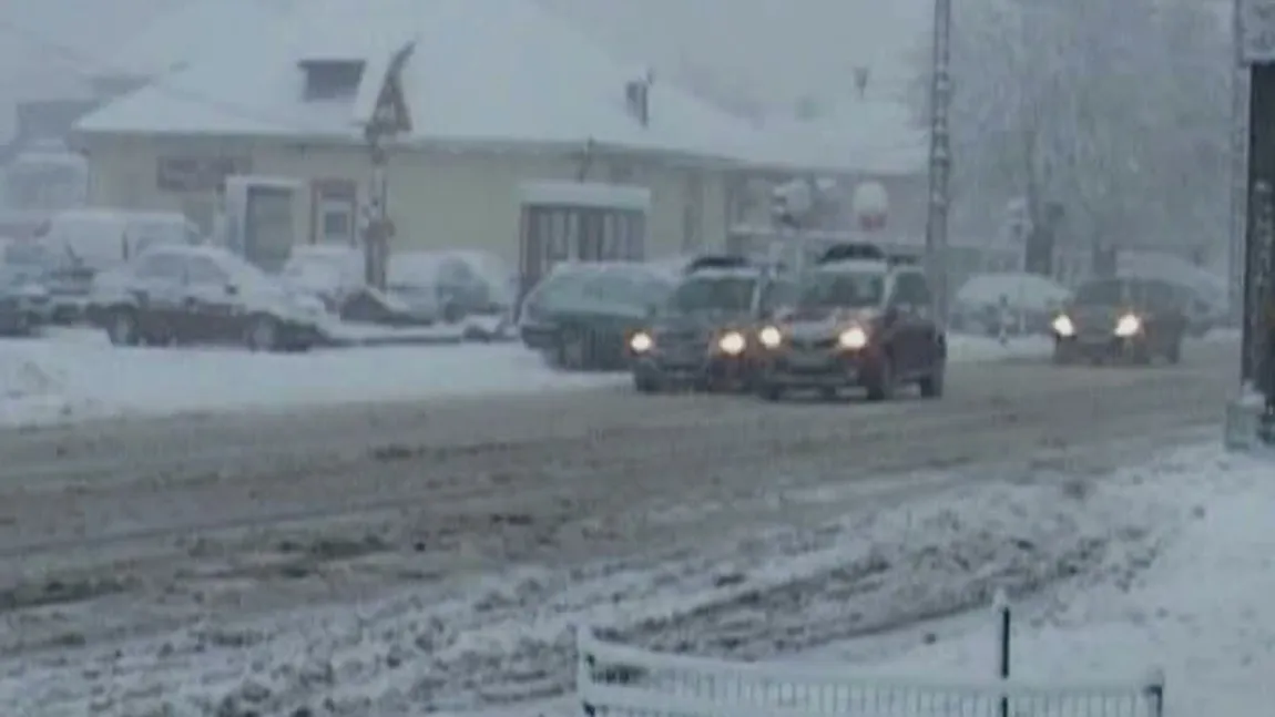 S-a întors iarna în România: A nins abundent în nordul şi vestul ţării VIDEO