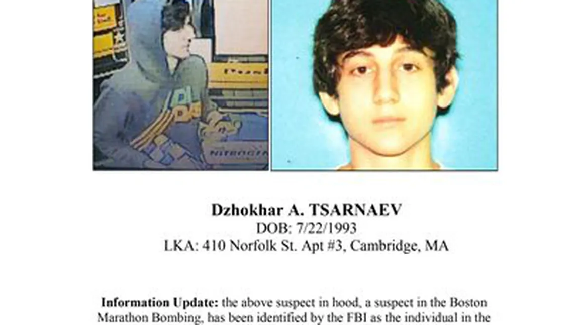 Haos în Boston: Un suspect a murit, altul este încercuit. Cei doi erau fraţi şi veneau din Cecenia