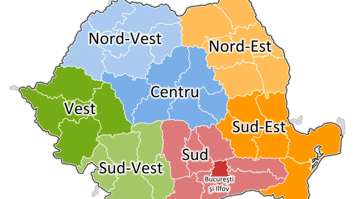 PC vrea şapte regiuni mari plus Ilfov-Bucureşti