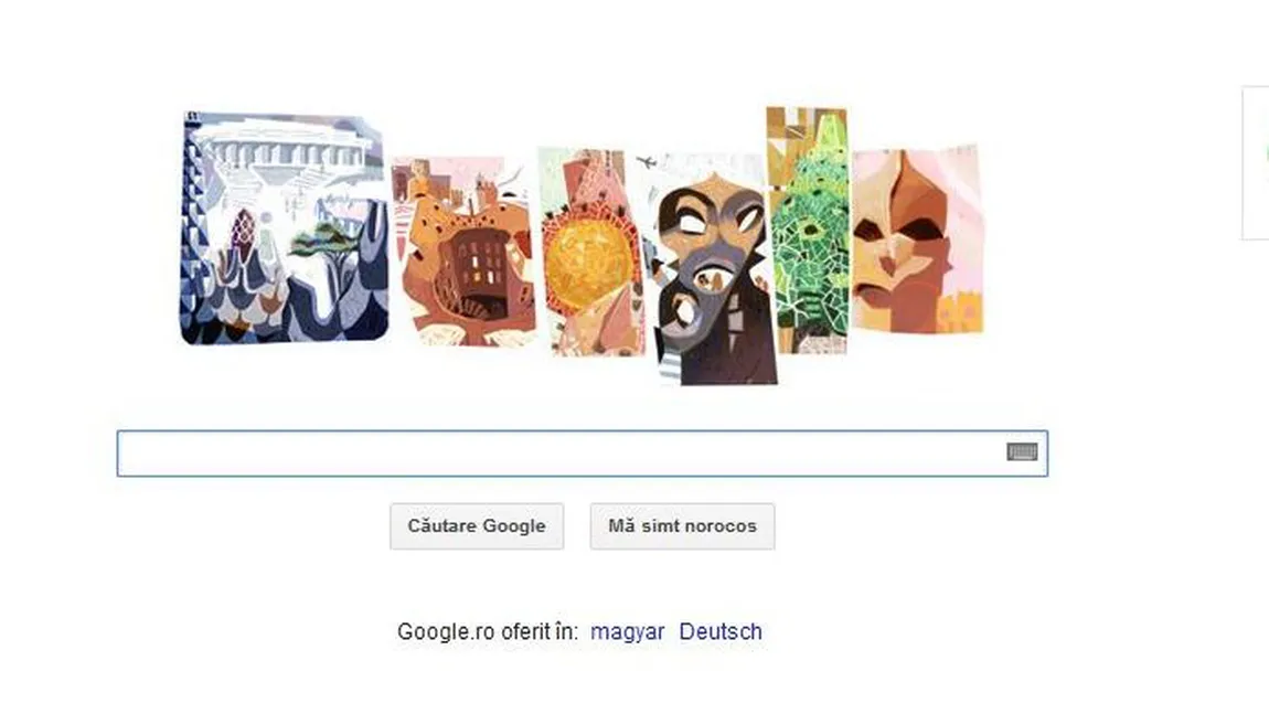 Google sărbătoreşte, printr-un logo special, 161 de ani de la naşterea arhitectului Antoni Gaudí