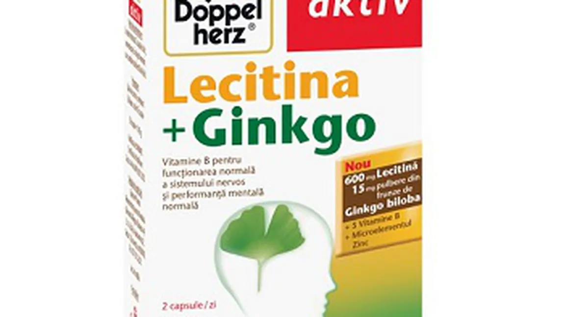 Doppelherz activ Lecitina şi Ginkgo te ajută să reduci stresul şi să înveţi uşor