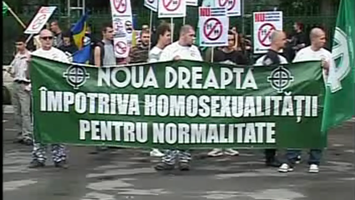 Aproximativ 200 de persoane au participat la Marşul normalităţii, organizat de Noua Dreaptă VIDEO