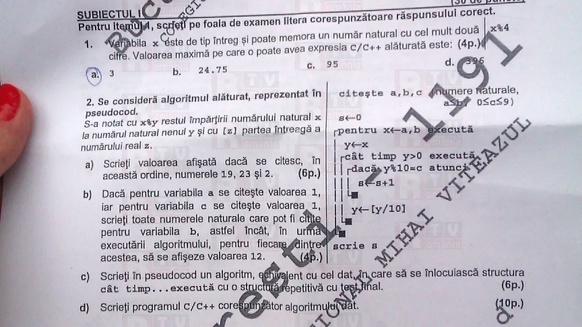 BACALAUREAT 2013- proba la alegere. Vezi ce SUBIECTE s-au dat la INFORMATICĂ