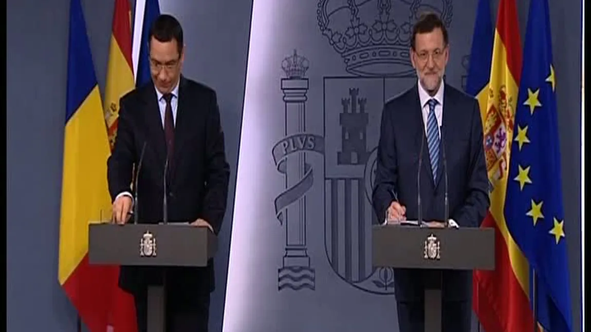 Ponta: Vreau să cred că România este un partener strategic al Spaniei la graniţa de est a UE VIDEO