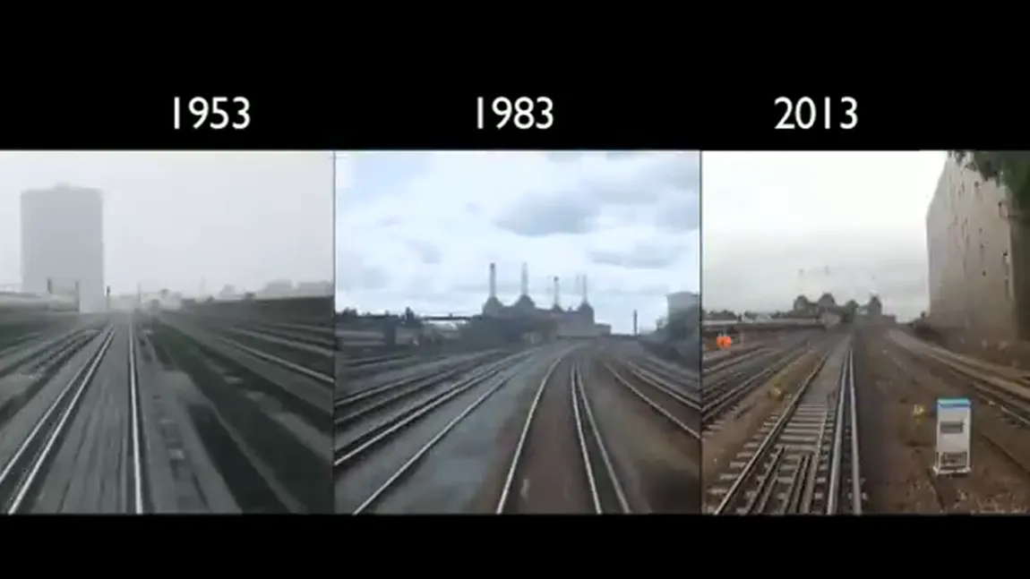 Imagini inedite: O călătorie cu trenul, filmată de trei ori în 60 de ani. Cum s-au schimbat locurile VIDEO