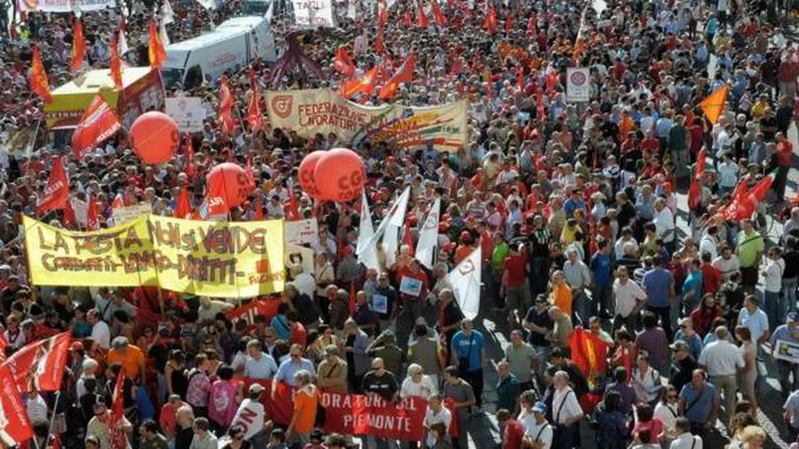 Proteste de amploare la Roma împotriva politicii de austeritate