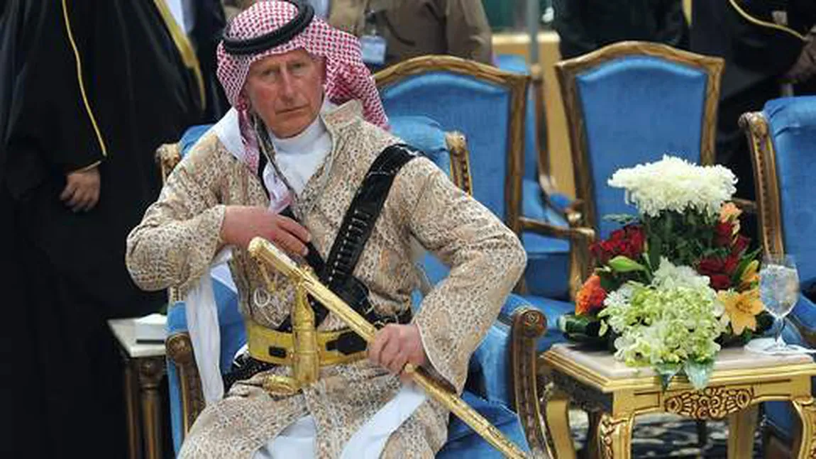 Prinţul Charles, în rol de şeic, în Arabia Saudită VIDEO
