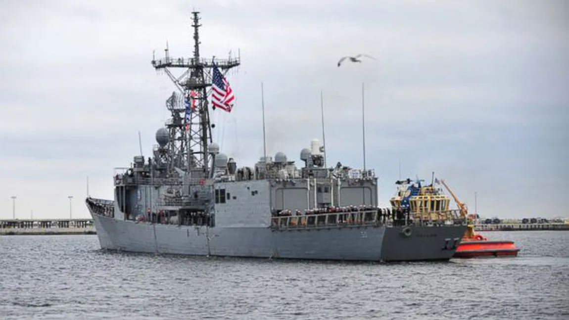 SOCI 2014. Una dintre cele două nave americane trimise în Marea Neagră a eşuat