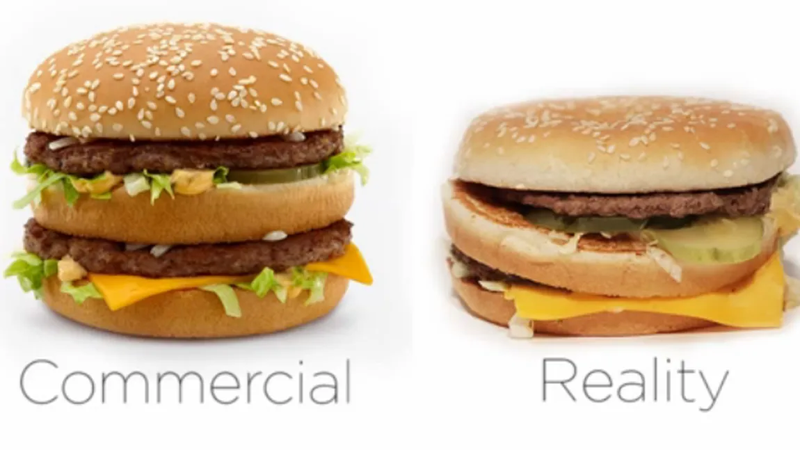 Cum arată produsele McDonald's în reclame faţă de cele din realitate VIDEO