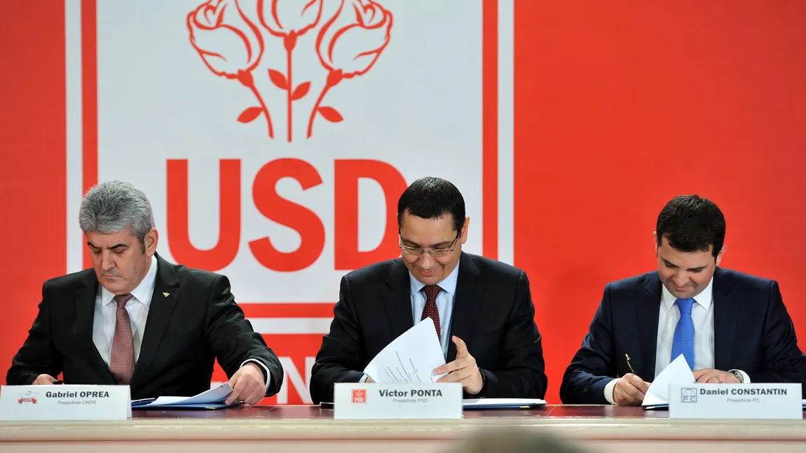 USD îşi schimbă denumirea în alianţa PSD-PC-UNPR